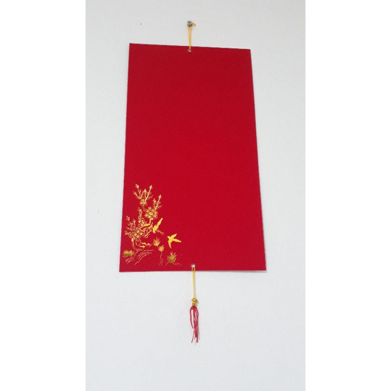 Xấp 10 tờ giấy viết thư pháp màu đỏ